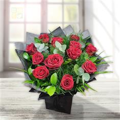 One Dozen Red Rose Bouquet